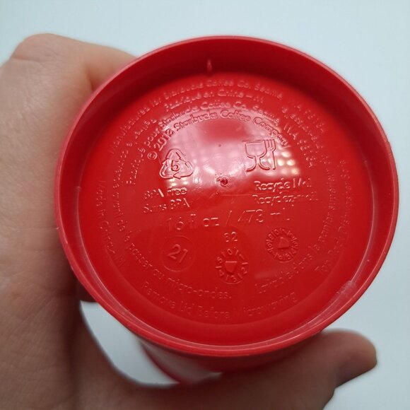 Starbucks Recycled Red Cup 50th Anniversary Edition Reusable Coffee Tumbler - Picture 8 of 11